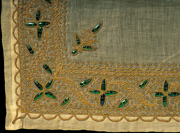 beetle wing embroidery