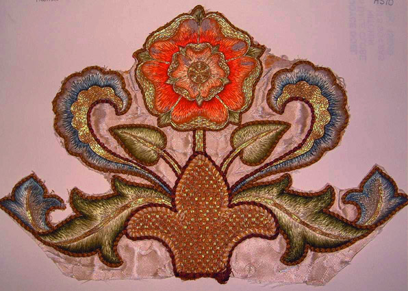 embroidered panel