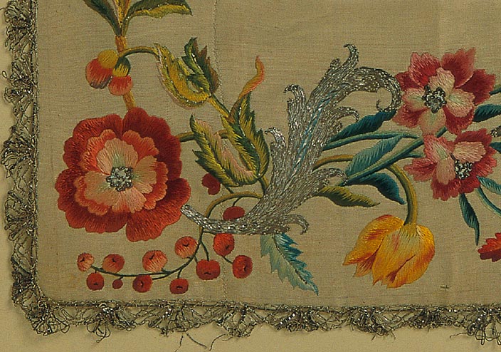 embroidered panel