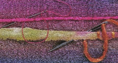 threads being couched